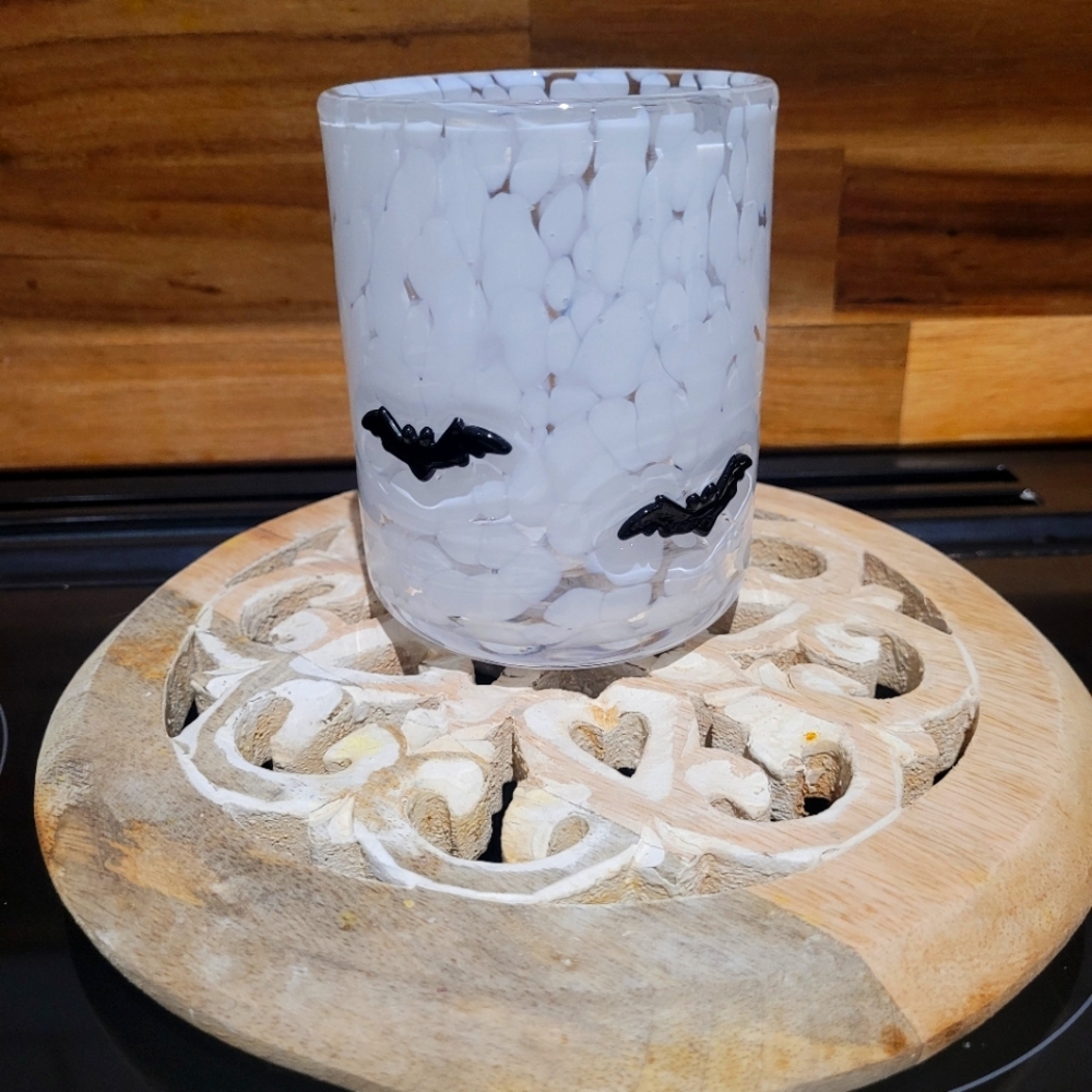 Anthropologie Halloween Bat icon Juice glass